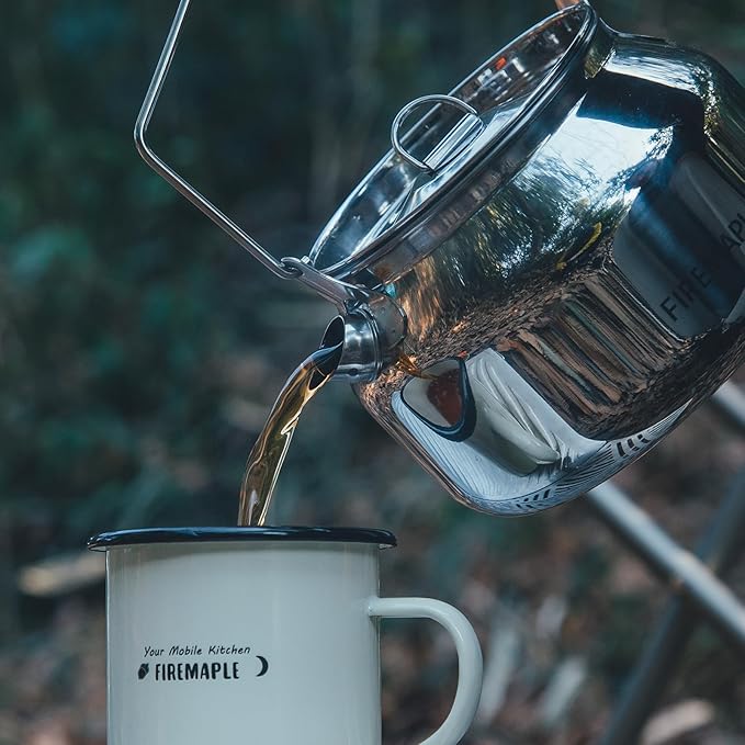 Fire-Maple Antarcti Portable 1.2 Liter Lightweight Stainless Steel Camping Kettle | Durable and