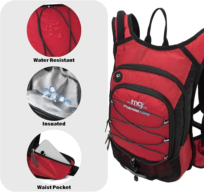 15L Insulated Hydration Backpack Pack with 2L Water Bladder Lightweight Hiking Backpack Bag for