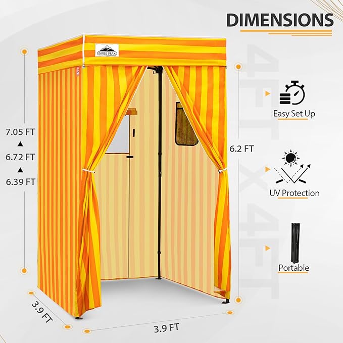 EAGLE PEAK Flex Compact 4x4 Pop-up Canopy Changing Room, Portable Privacy Dressing Room for Indoor