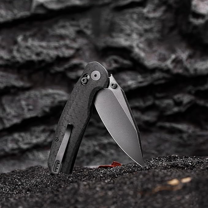 Crossbar Lock Folding Knives, 3.34??14C28N EDC Knife for Men, Pocket Knife with Clip,Thumb