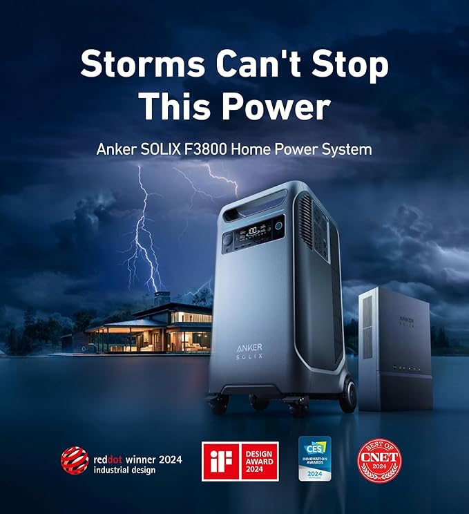 Anker SOLIX F3800 Portable Power Station with Protective Cover, 3840Wh LiFePO4 Batteries