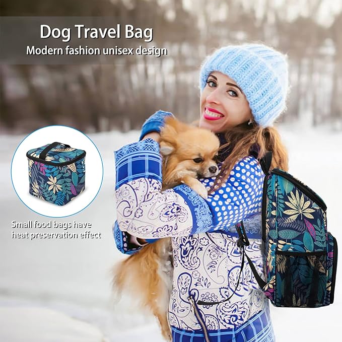 BAGLHER丨Dog Travel Bag, Airline Approved Pet Supplies Backpack, Dog Travel Backpack with 2 Silicone