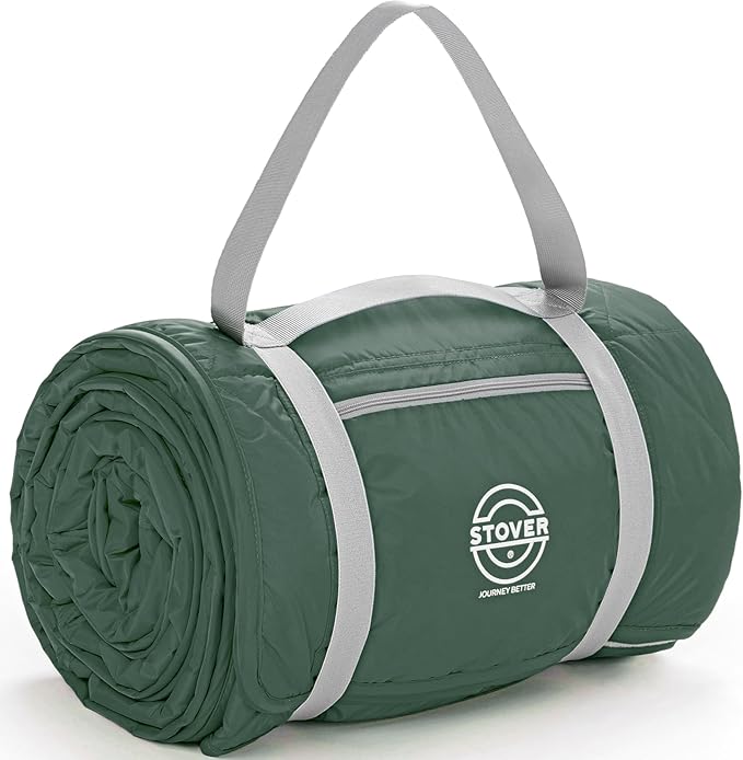 STOVER Waterproof Stadium Blanket – Portable Outdoor Camping Blanket for Travel, Picnics, or Sports