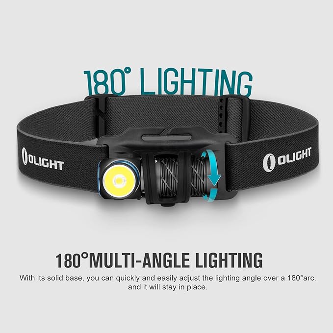 OLIGHT Perun 2 Mini Headlamp 1100 Lumens LED Head Flashlight, Rechargeable Headlight with Red Light