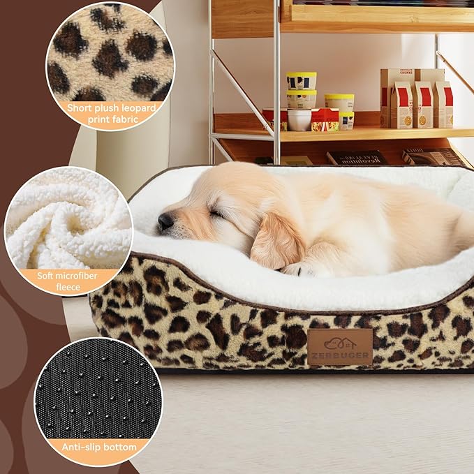 Rectangle Cat Dog Bed for Large Medium Small Pets Indoor Outdoor Machine Washable Sleeping Sofa