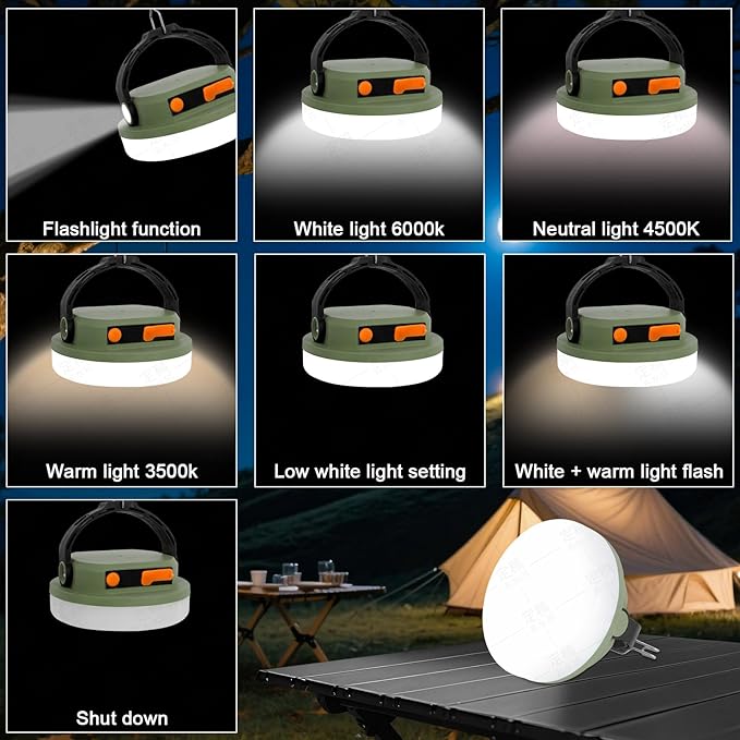 Outdoor Camping lamp Rechargeable lamp, Portable Lighting lamp. Equipped with 6 Brightness