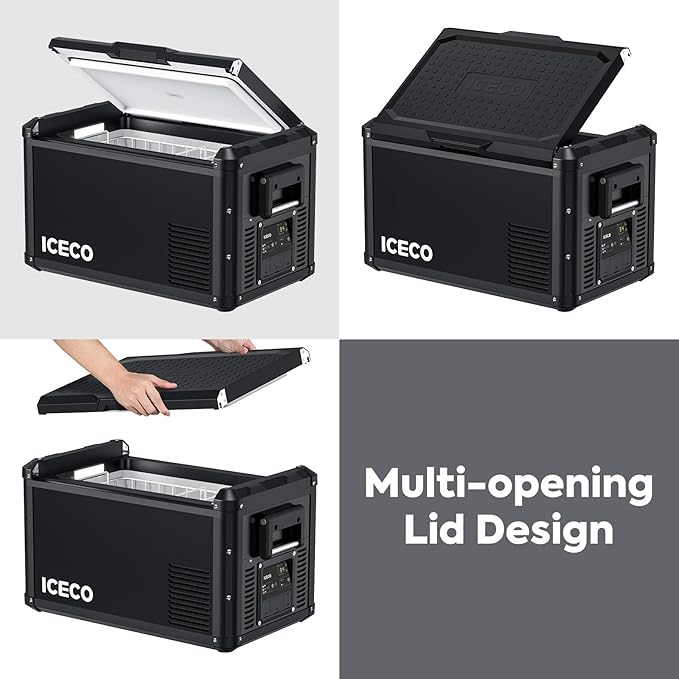 ICECO VL35 ProS 12V Refrigerator, 37 Qt Portable Freezer, Compact Metal Car Fridge Powered by