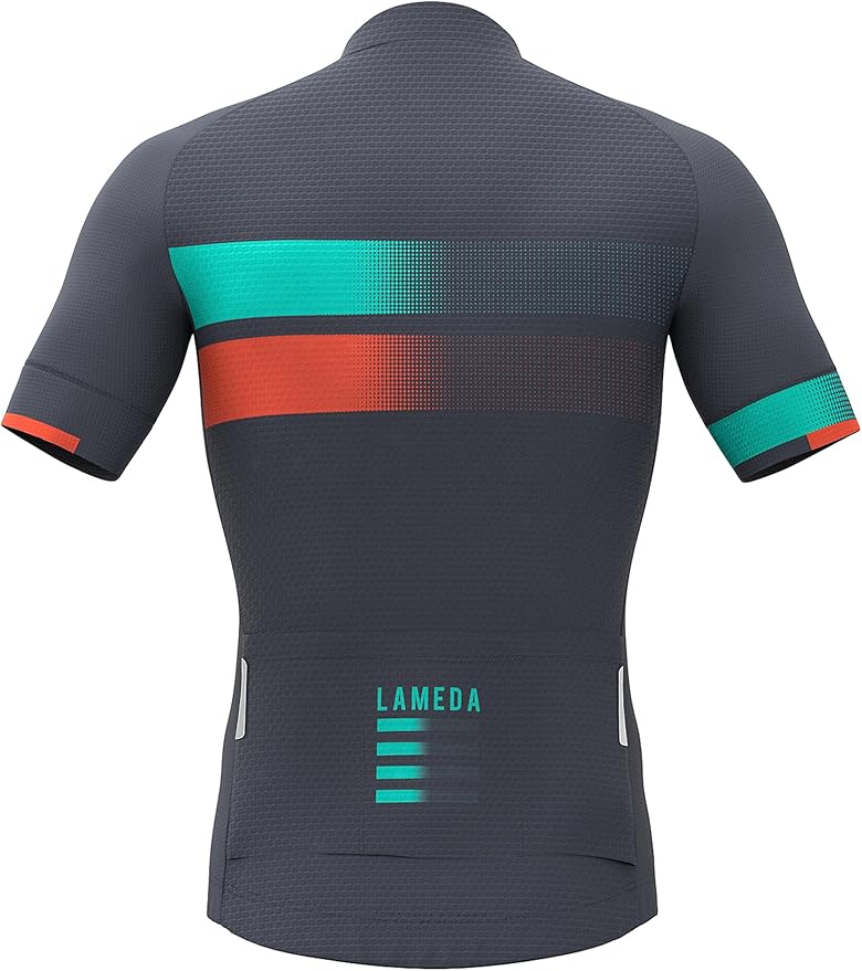 LAMEDA Men's Cycling Jersey Breathable Lightweight Bike Jersey Short Sleeve Quick Dry Moisture