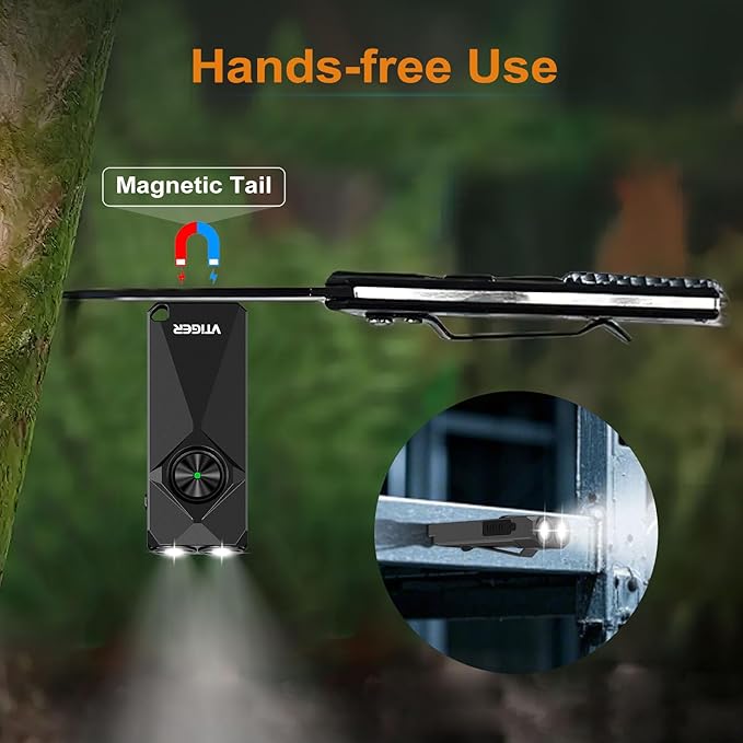 VTIGER K1 800 High Lumens Key Chain Light, Small EDC Rechargeable Keychain Flashlight, Compact LED