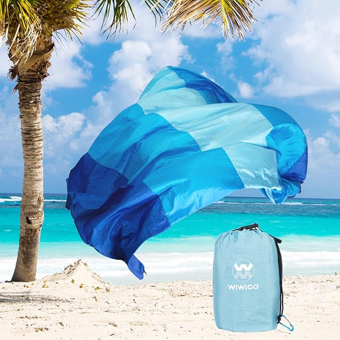 Beach Blanket Waterproof Sandproof Beach Mat 79" X 83"/10'x9'for 2-8 Adults Quick Drying Outdoor