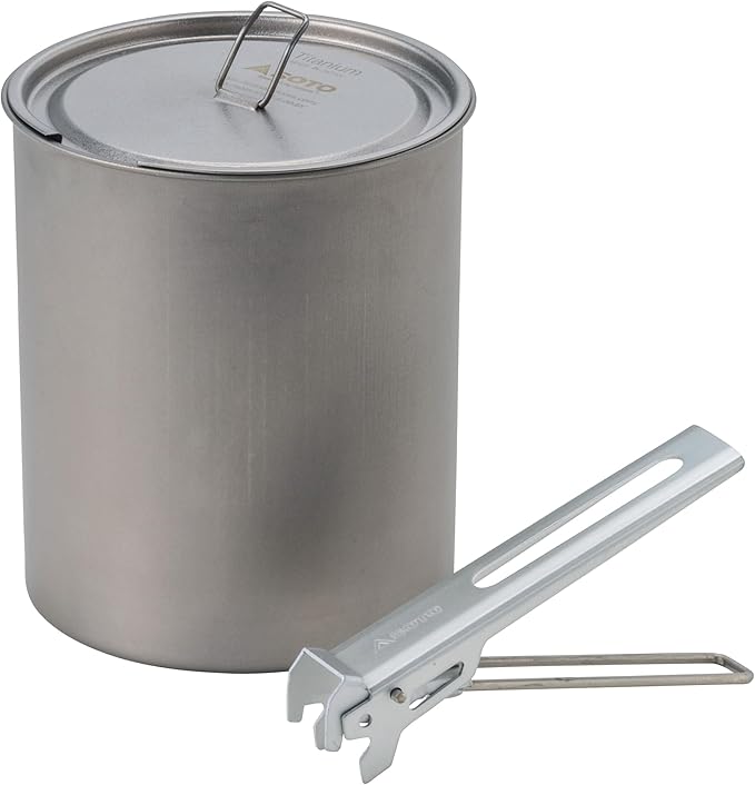 SOTO Titanium Pot, Ultralight Backpacking Pot with Lifter for Camping Hiking, Backpacking, Outdoor