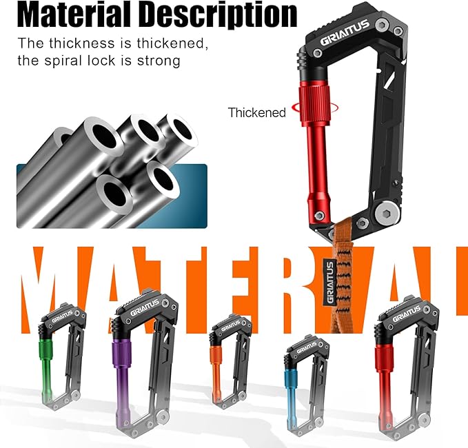 Carabiner Multitool with Pocket Knives, EDC Carabiners, Serrated Knife, Rope Cutter, Screwdriver