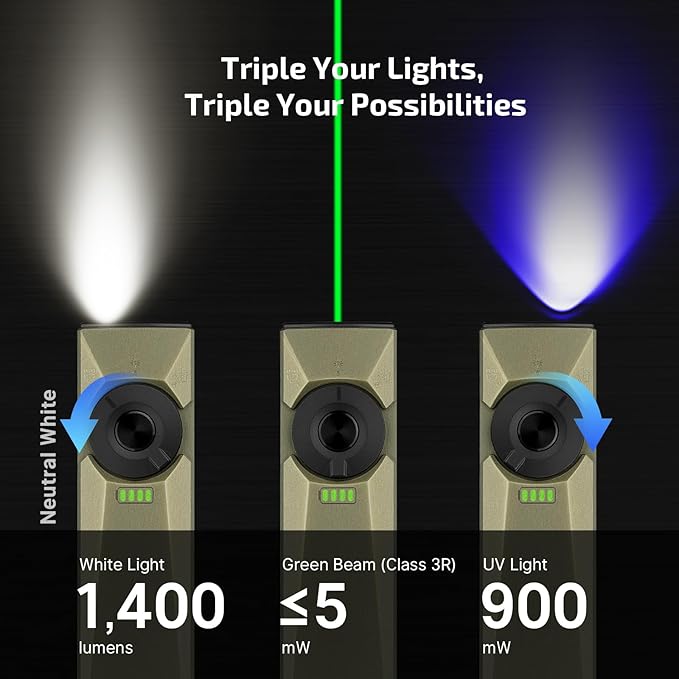 OLIGHT Arkfeld Ultra 1400 Lumens EDC Flat Flashlight, Rechargeable Compact Pocket Flash Light