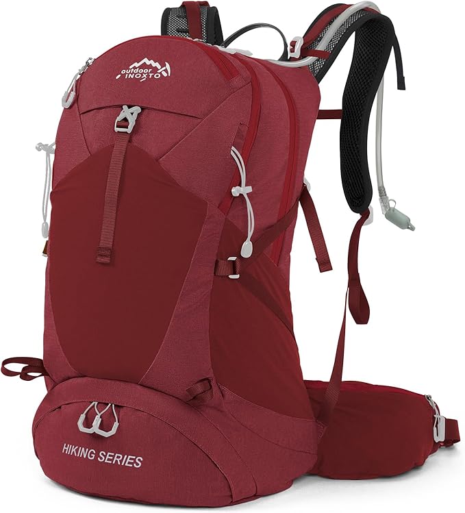 Hiking Backpack, Waterproof Hiking Daypack with 3L Water Bladder and Rain Cover, Lightweight Travel