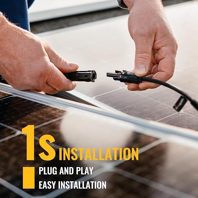 BougeRV Solar Y Connectors Solar Panel Parallel Connectors Extra Long 1 to 6 Solar Branch PV