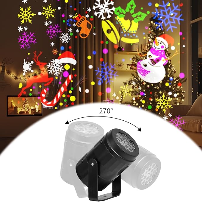 YNYFUNY Christmas Projector Lights Outdoor/Indoor, Led Projector Decorative Lighting for Christmas
