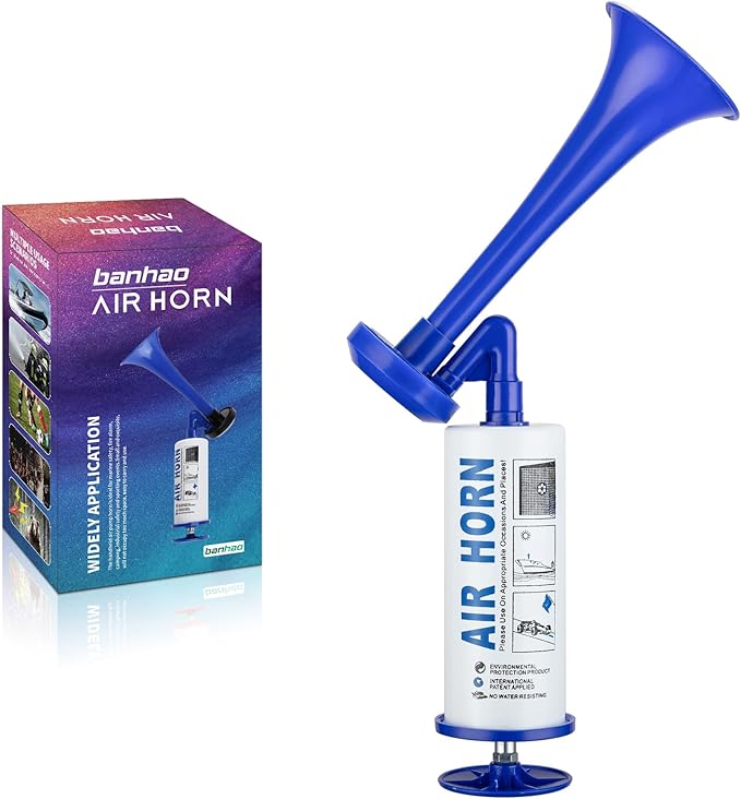Air Horn for Safety, Loud HandHeld Air Horn for Boats Events Camping Reusable, Sports Pump Horn