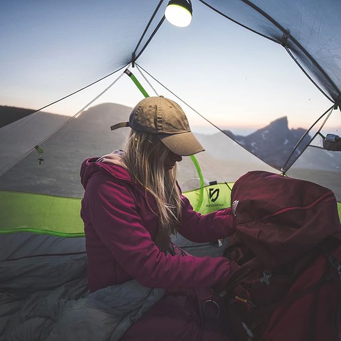 LUXPRO LP1503C Compact Hanging LED Lantern - Battery Powered Lantern - Camping Tent Light with