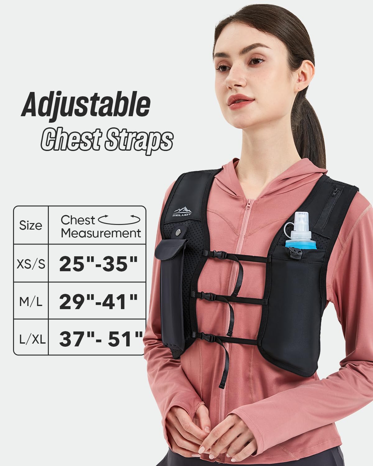 Zelvot Hydration Vest - M/L, Black - product view 2