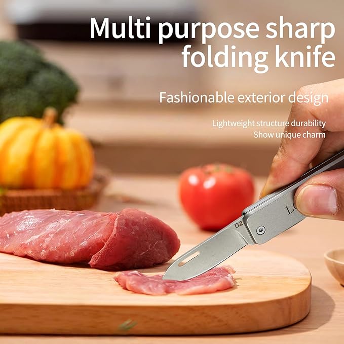 Stainless steel mini folding knife, portable key chain knife and small portable grindstone and