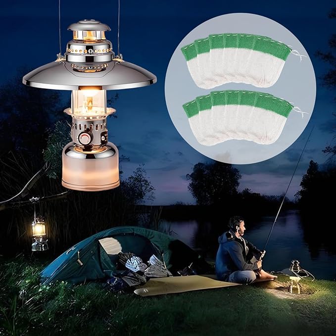 Lantern Mantles, Camping Lantern Mantles for Propane Lantern U Shape String Tie Mantles for Gas