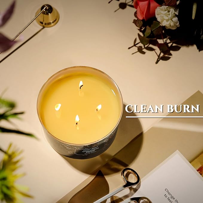 HomeLights Scented Candles for Women & Men, 18oz Candle Jars Aromatherapy 4-Wick Candle, Ideal for