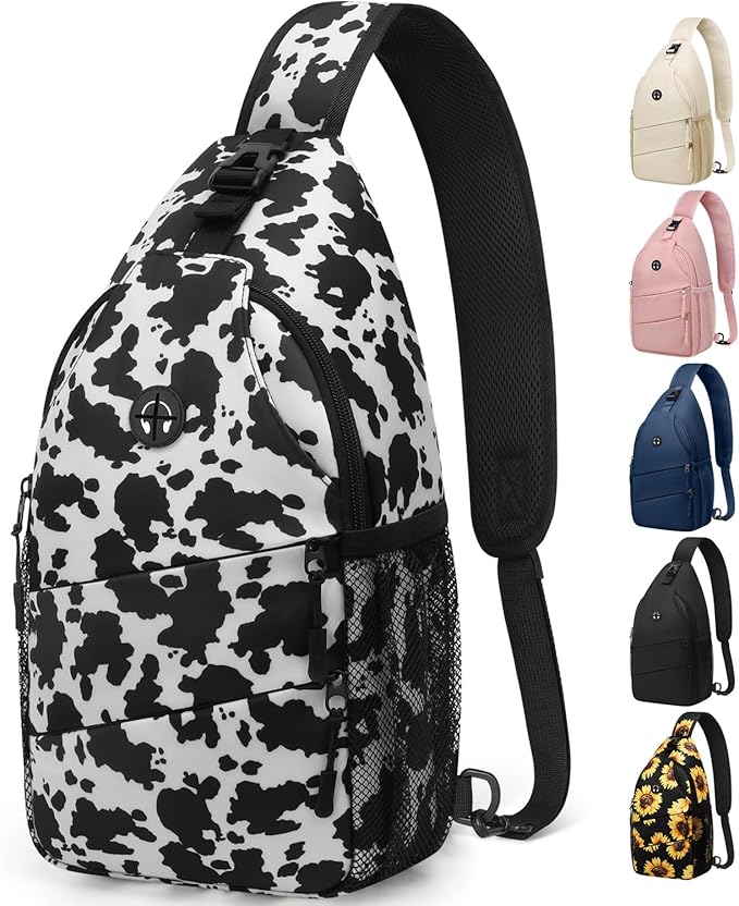 Crossbody Bags for Women Men Trendy Sling Bag Bakpack Casual Chest Bag with Convertible Shoulder