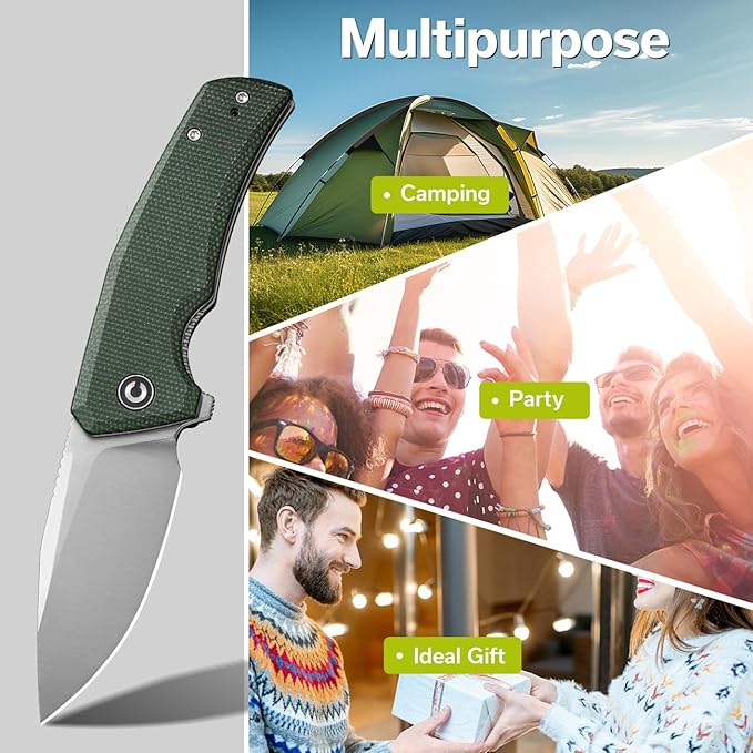 CIVIVI Pocket Knife for EDC, Regulatron Folding Knife for Men with Flipper Opener, Liner Lock