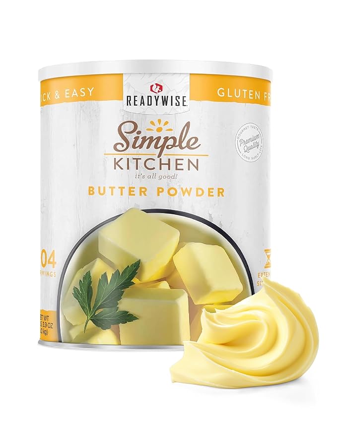Simple Kitchen Freeze Dried Butter Powder - 204 Servings for Family Meal Prep, Gluten Free &