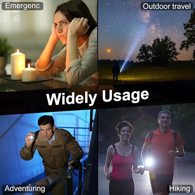 Treela 60 Pack Hand Crank Flashlight Operation Christmas Items Bulk Squeeze Flashlight No Battery