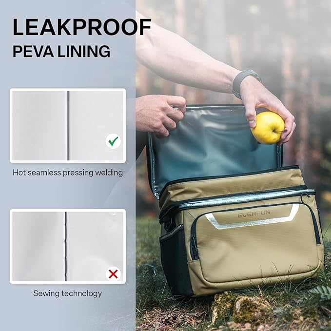 EVERFUN Small Cooler Lunch Box Mini Leak-Proof Soft Double Deck 24 Can Personal Insulated