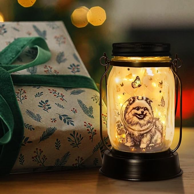 kyoryuger Pomeranian Gifts for Women/Men Pomeranian Solar Lanterns Dog Mom Birthday Dog Lovers