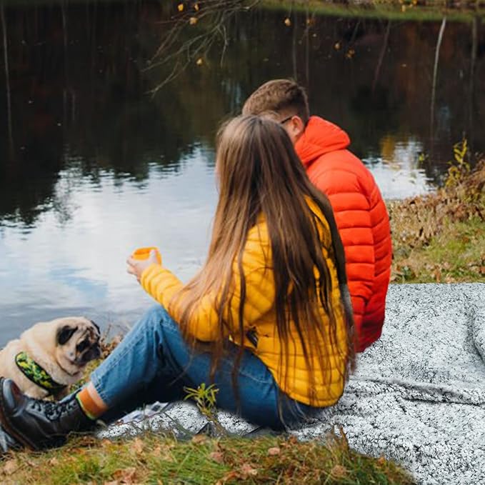 Sherpa Warm Outdoor Camping Blanket - Waterproof Stadium Blanket for Cold Weather, Camp, Sports Mom