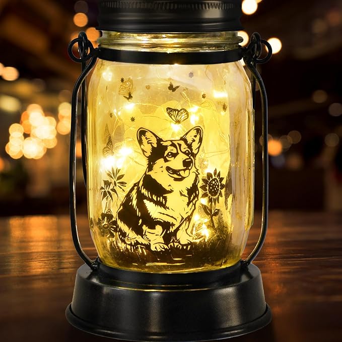 Corgi Gifts for Women/Men Corgi Solar Lanterns Dog Mom Birthday Dog Lovers Lantern Pet Loss Pet