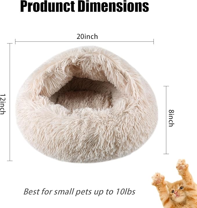 Cat Beds for Indoor Cats,Cat Cave for Puppy and Kitty,Calming Small Dog Bed for Small Dogs with