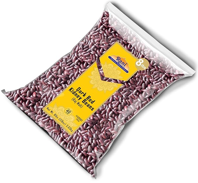Rani Red Kidney Beans, Dark 128oz (8lbs) 3.63kg Bulk ~ All Natural | Vegan | Gluten Friendly |