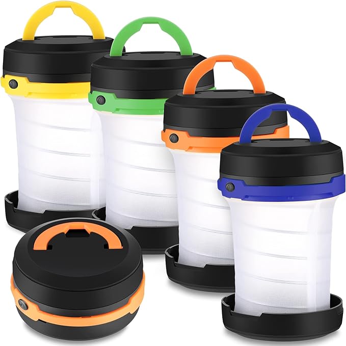 Retisee 4 Pcs Collapsible LED Camping Lantern Battery LED Operated Camping Lantern Lights Lantern