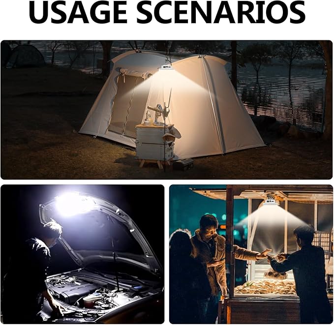 Camping Lantern 10500mAh Rechargeable Battery, 30W Ultra Bright LED Hanging Light with 3 Modes