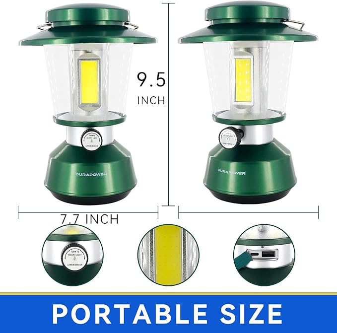 Durapower Rechargeable Camping Lantern,2800 Lumen Super Bright LED Camping Lantern, 5400 mAh Power