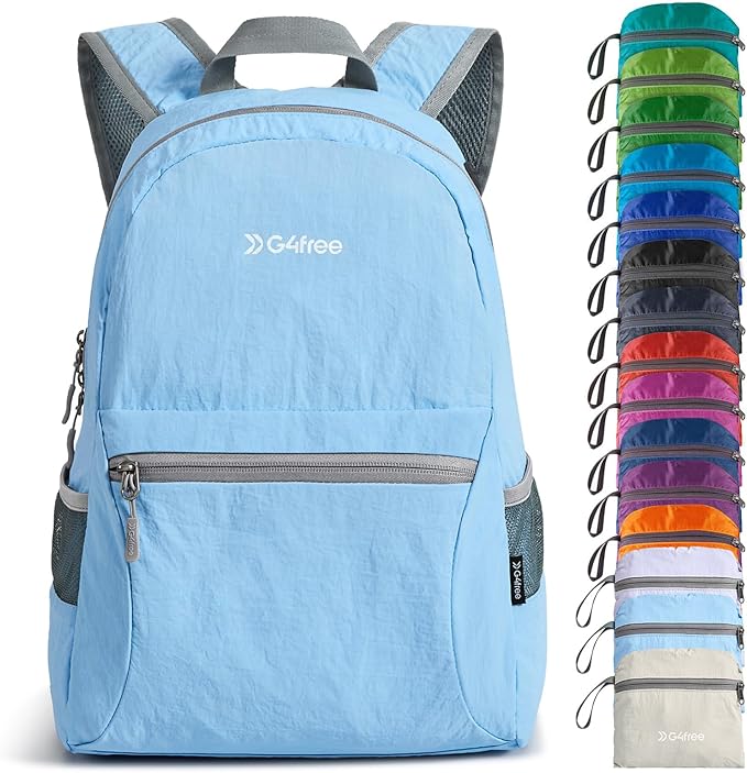 G4Free 20L Lightweight Packable Backpack Travel Hiking Daypack Foldable Backpack for Men