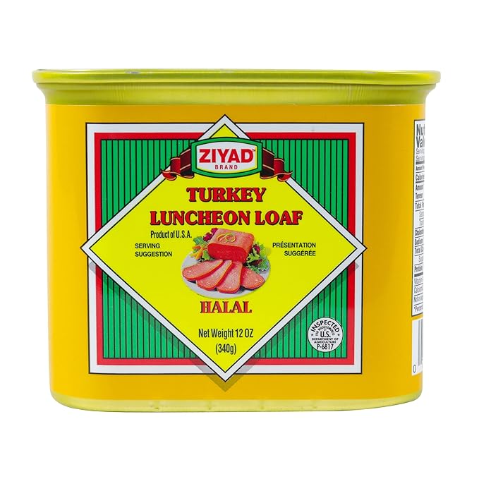 Ziyad Brand Premium Turkey Luncheon Meat, Halal, Ready To Eat, Delicious When Fried! 12oz