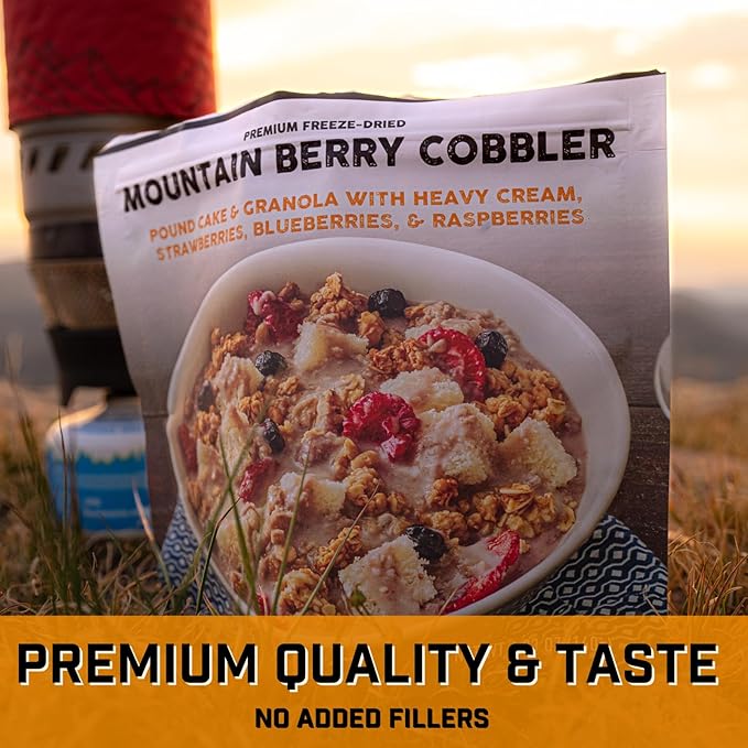 Peak Refuel Cobbler | Protein | Calories | 100% Real Ingredients | Premium Freeze Dried Backpacking