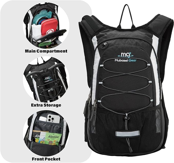 15L Insulated Hydration Backpack Pack with 2L Water Bladder Lightweight Hiking Backpack Bag for