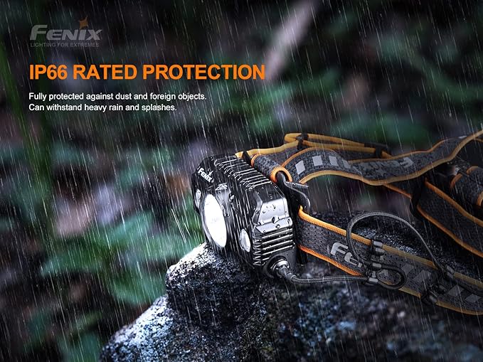 Fenix HP30R v2.0 Headlamp, 3000 Lumen Rechargeable Heavy-Duty with Spotlight & Floodlight