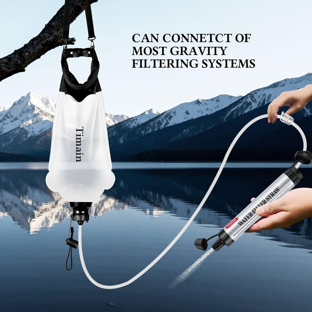 Timain 6 Pack 4-Stage Filtration,High Flow Rate Water Filter Straw,Water Purifier Survival for