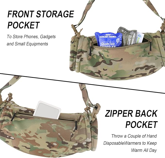 PETAC GEAR Tactical Hand Warmer,Portable Drop Hanger Waist Handwarmer Pouch for Hunting Golf