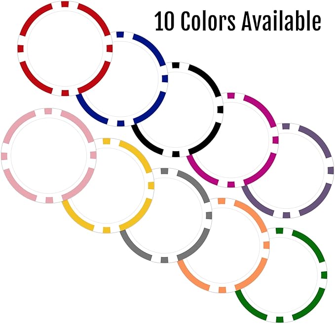 50-500 Custom Poker Chips, 11.5g Casino Size Clay Chips, Upload Your Image or Text for