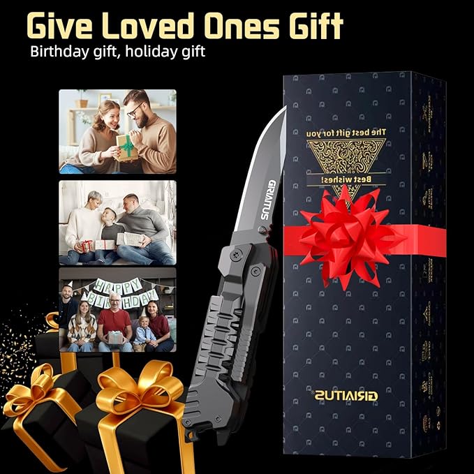 Multi-Tool Gifts for Men, Christmas Stocking Stuffers for Dad from Daughter Son, Multitool Knife 17