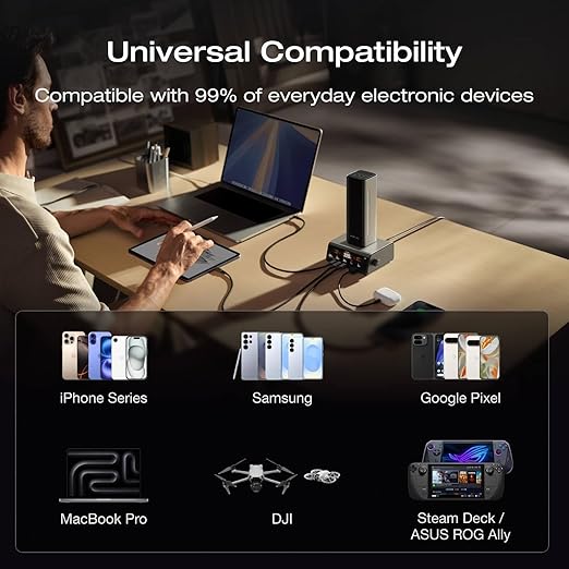 EF ECOFLOW Rapid Pro Power Bank (27650mAh, 300W, 140W Built-in Cable), 4-Port Portable Charger w/