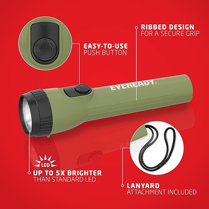 Eveready LED Flashlight (8-Pack) Bright Reliable Flashlights for General Purpose, Great for